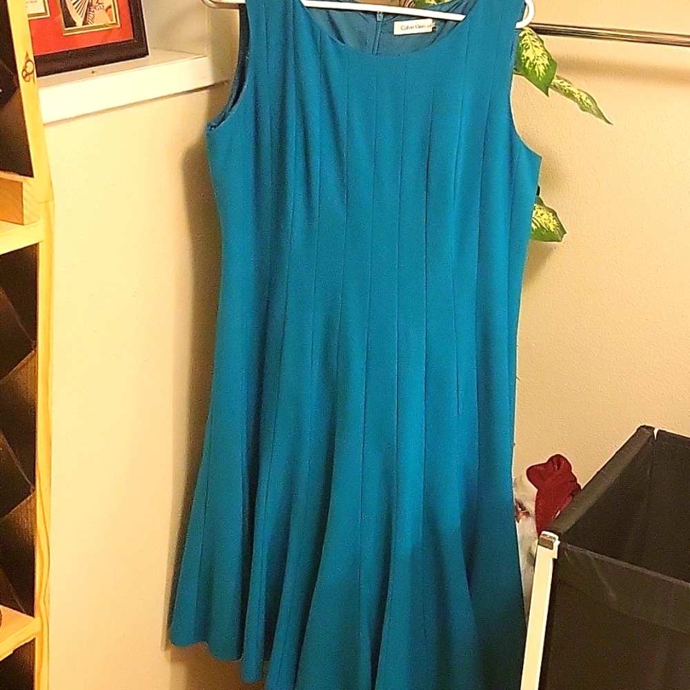 Blue Calvin Klein dress